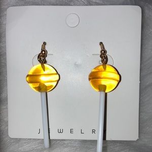 Yellow lollipop earrings